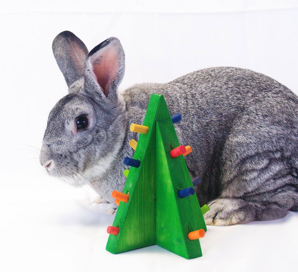 Standing Christmas Tree Rabbit Toy