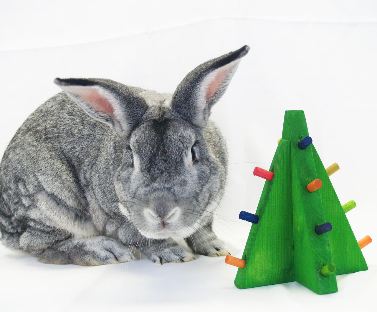 Standing Christmas Tree Rabbit Toy